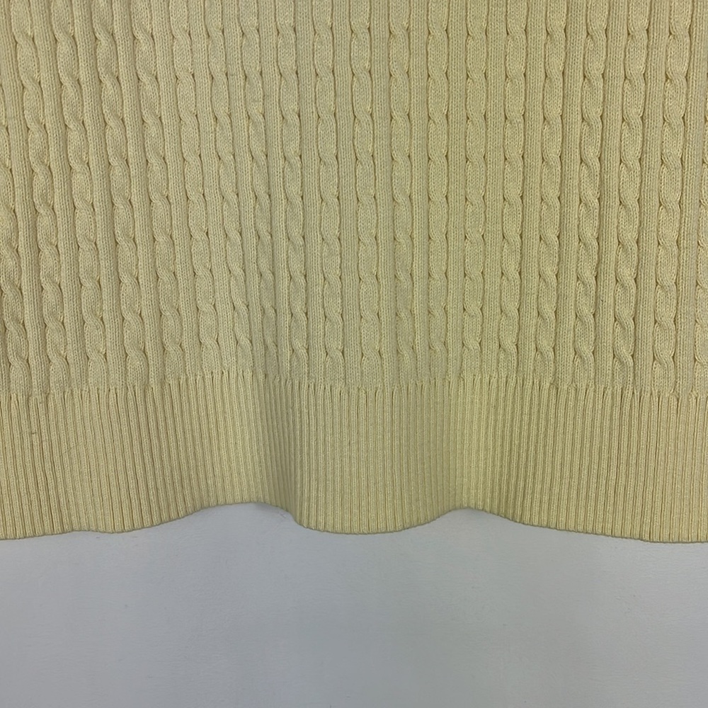 Jeanne Pierre knit sleeveless preppy top Sz XL Yellow - Picture 5 of 5